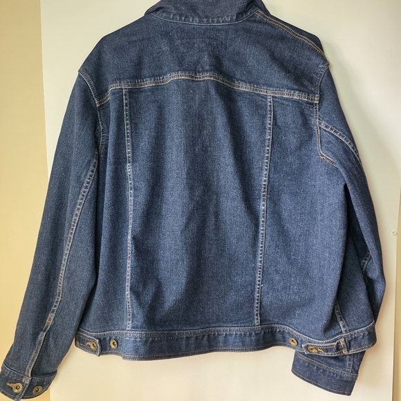 Ralph Lauren Jeans Co Women's Blue Premium Denim Trucker Jacket 3X - Picture 7 of 11